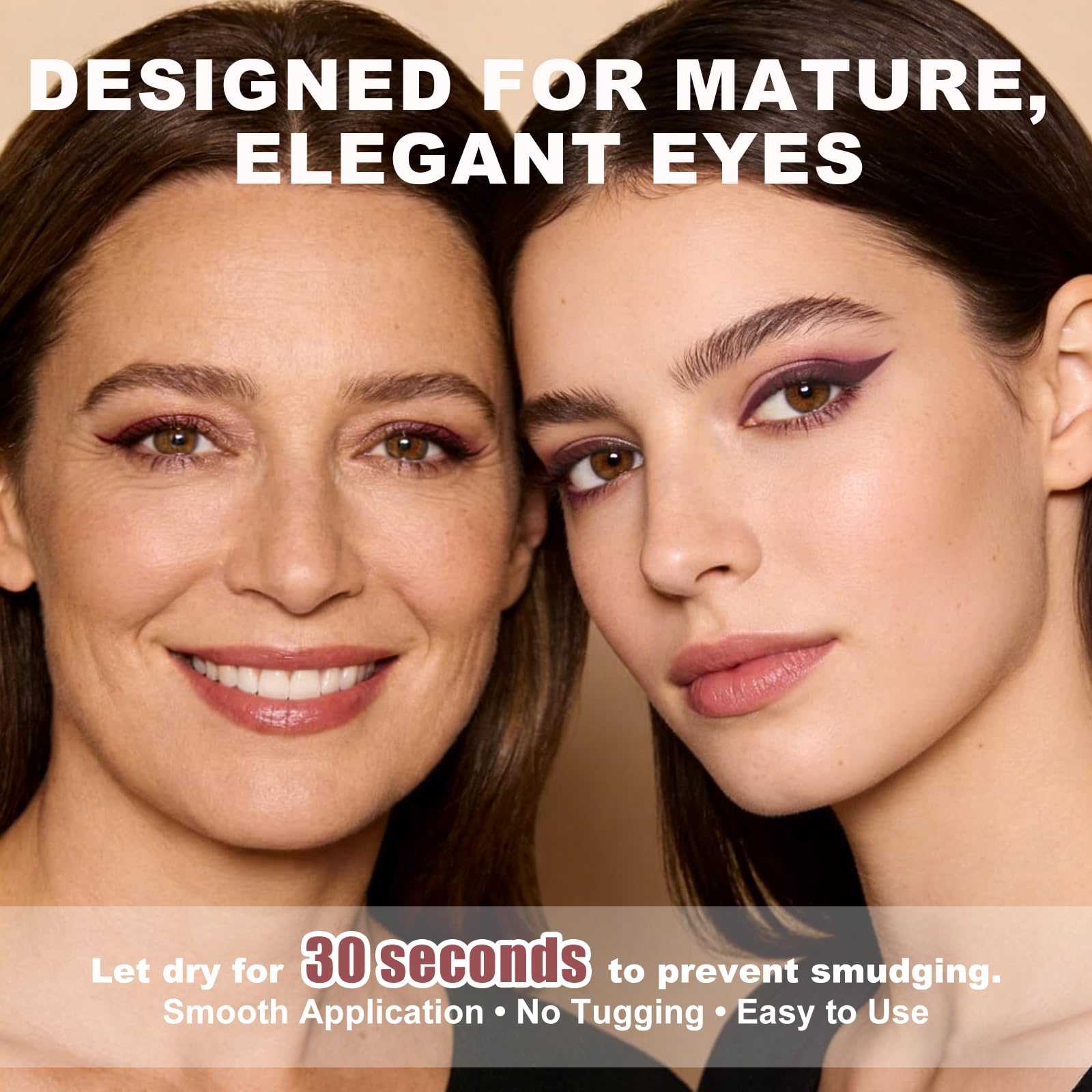 Okerker Plum Gel Eyeliner application close-up shows creamy glide