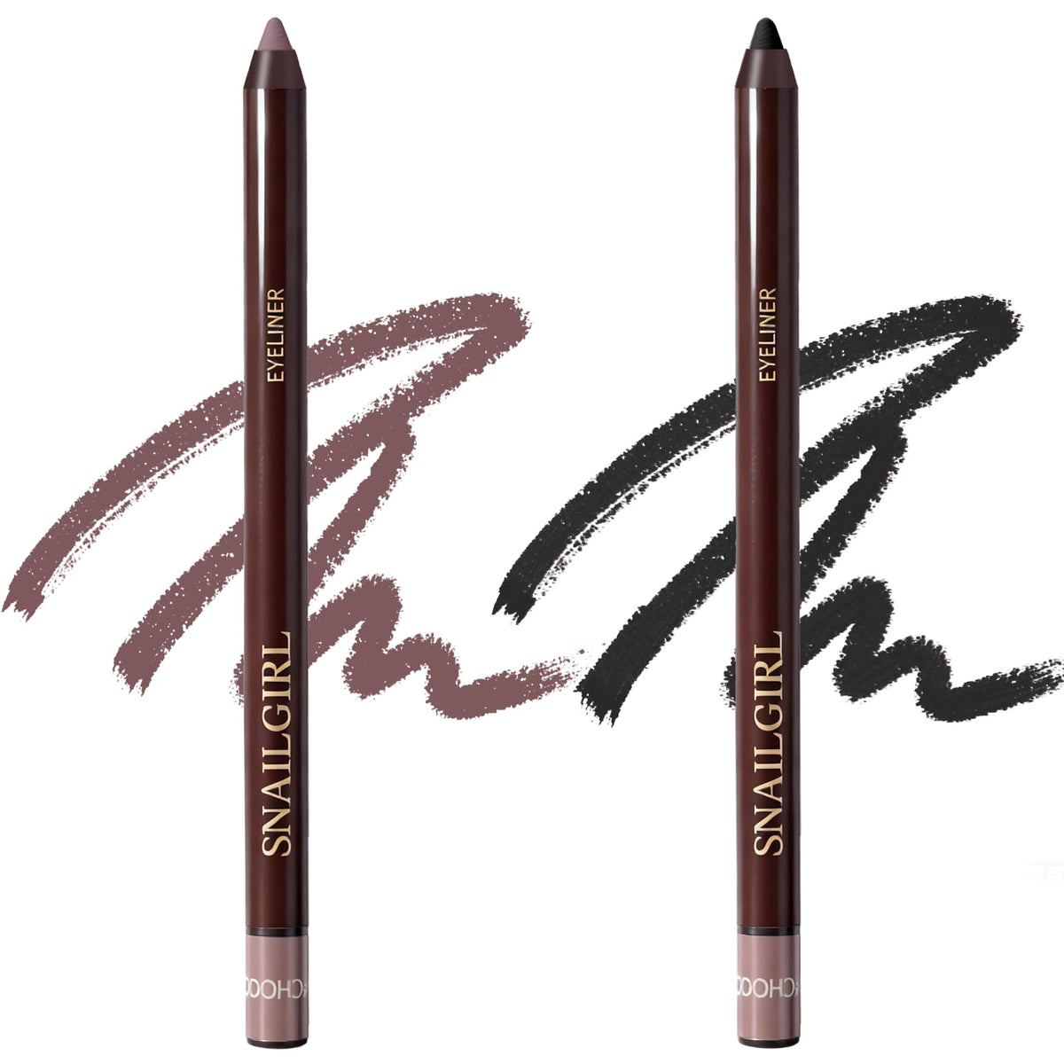 Okerker Plum Gel Eyeliner Plum swatch for precise definition and long wear