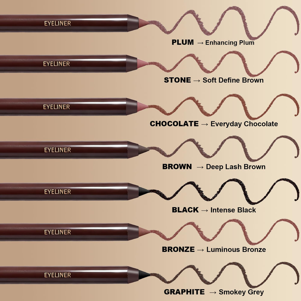 Okerker Plum&Brown gel eyeliner swatch reveals rich plum pigment for bold definition
