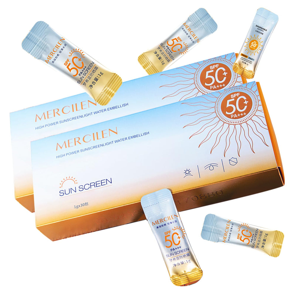 Okerker mini sunscreen travel tubes providing SPF50+ PA+++ protection on the go