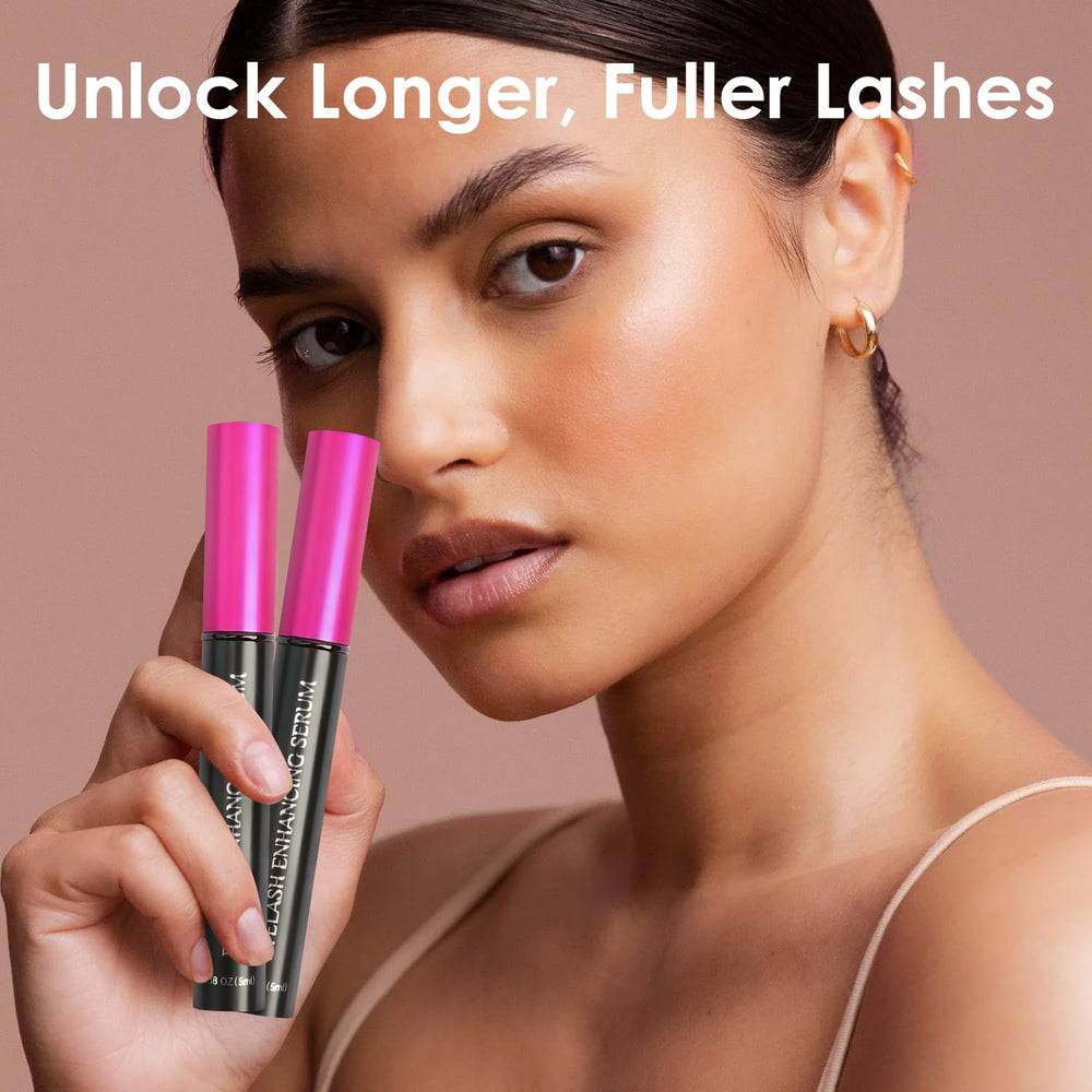Okutani eyelash serum back panel explains simple nightly routine and dry time.