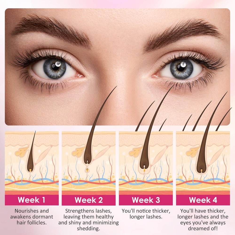 Okutani eyelash serum brush tip stroke showing precise base-of-lash application.