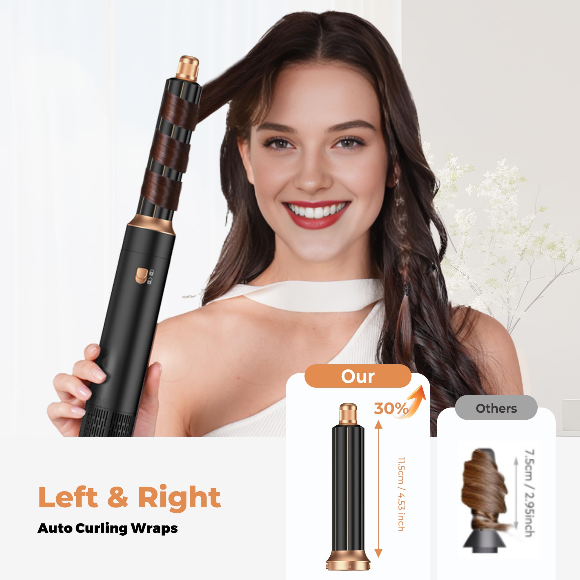 OKWRAP 3-temperature-settings for tailored styling across hair types