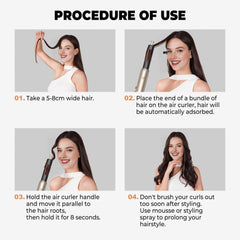 OKWRAP auto-wrap air curler 1 for effortless, even curls at home.