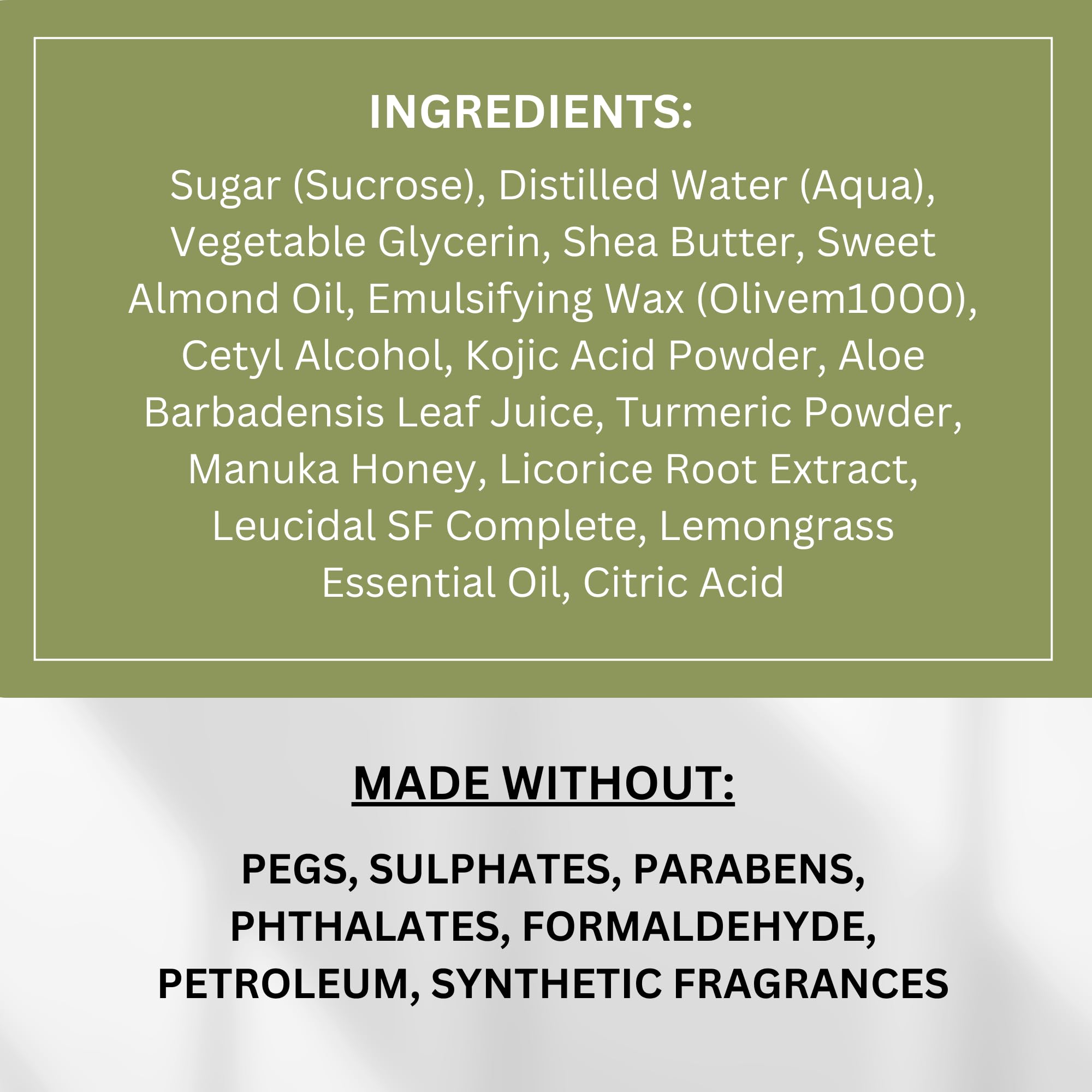 Olahoni exfoliating sugar granules visible promise smoother skin.