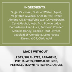 Olahoni exfoliating sugar granules visible promise smoother skin.