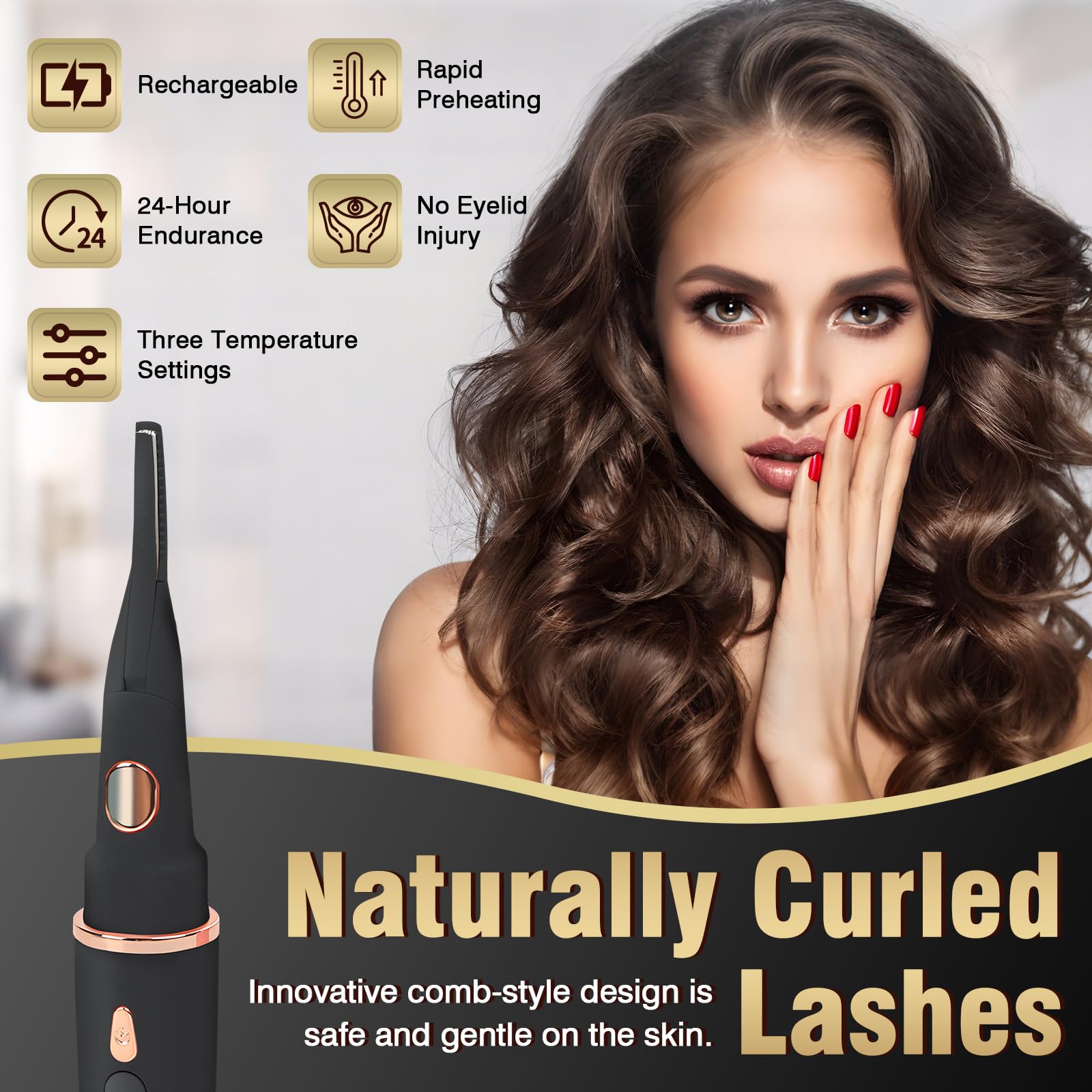 Olassubd with three temperature settings for different lashes