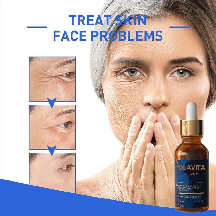 OLAVITA two-pack serum display for convenient routine.