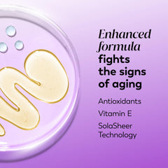 SPF 15 label on Olay Age Defying Classic bottle close-up.