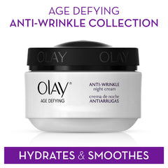 Olay Age Defying Night Cream packaging 3-pack for ongoing nightly use.