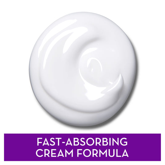 Olay Age Defying Night Cream texture closeup showing lightweight oil-free feel.