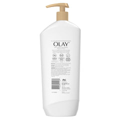 Large 18-ounce bottle highlights generous daily use.