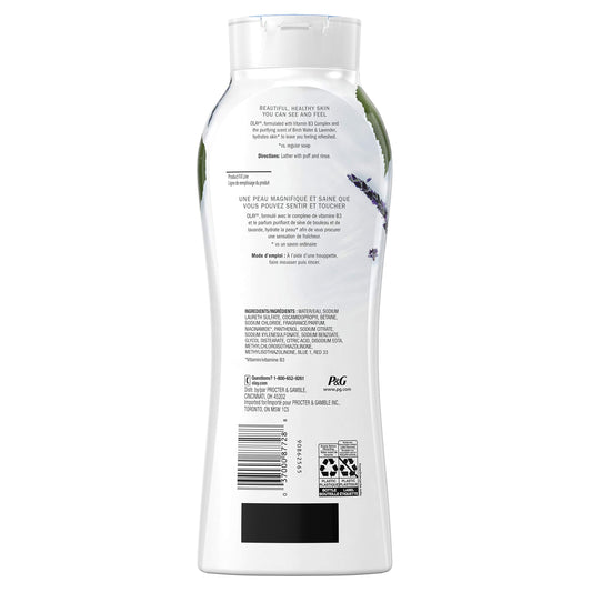 Olay Fresh Outlast lather with Birch Water & Lavender for smooth, refreshed skin
