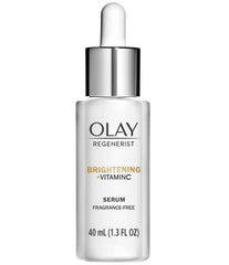 Olay Regenerist Brightening Vitamin C Serum bottle for radiant, even-toned skin.