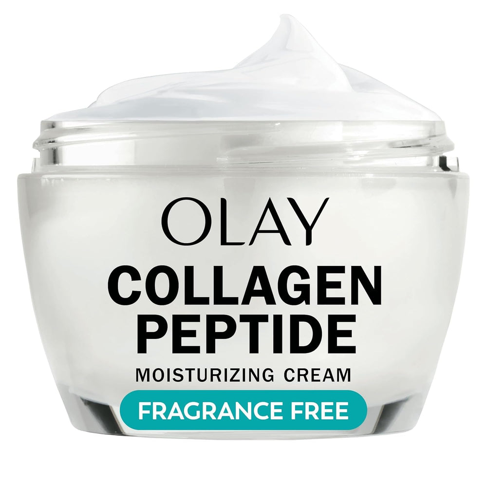 Olay Regenerist Collagen Peptide 24 fragrance-free jar front for daily hydration.