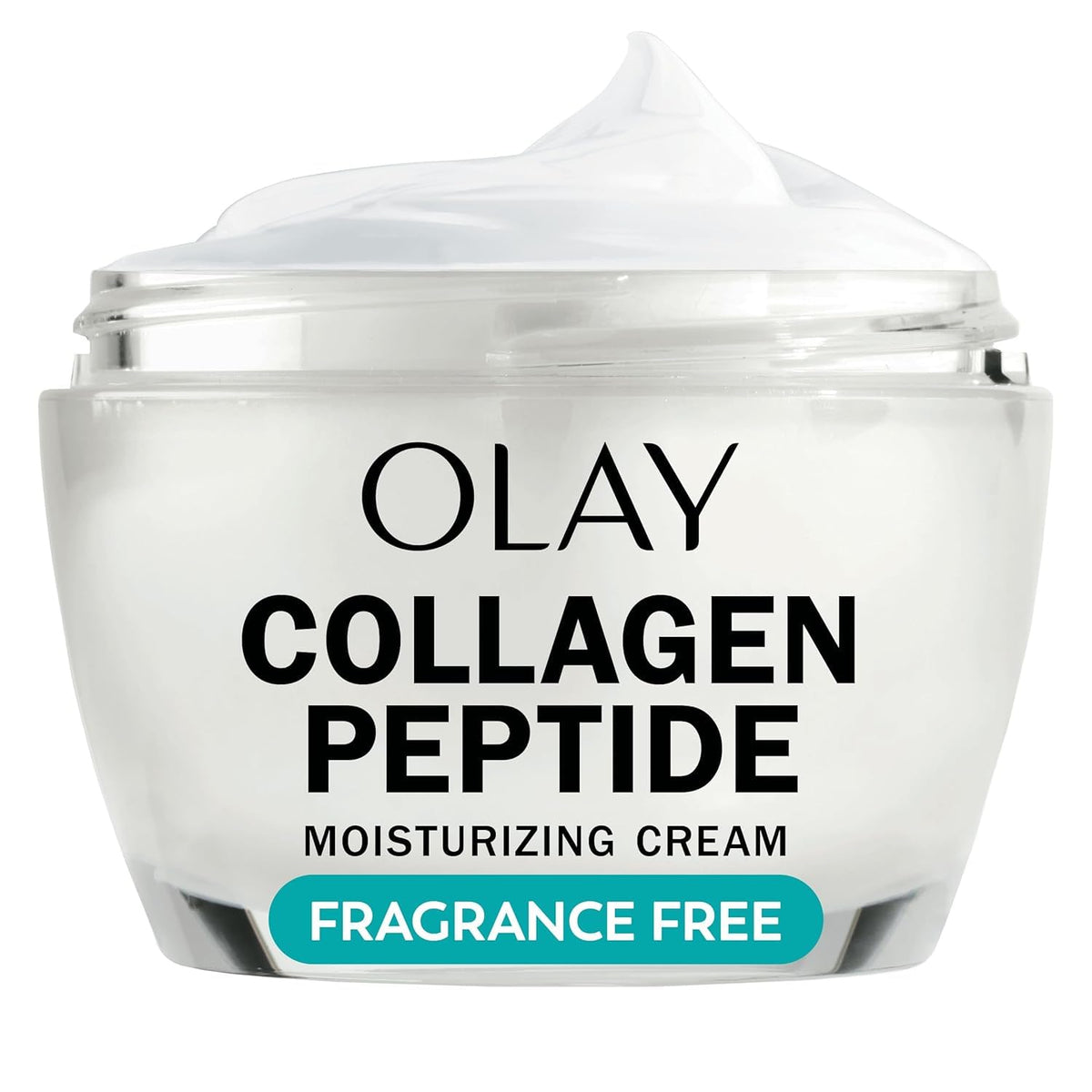 Olay Regenerist Collagen Peptide 24 fragrance-free jar front for daily hydration.