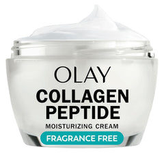 Olay Regenerist Collagen Peptide 24 fragrance-free jar front for daily hydration.
