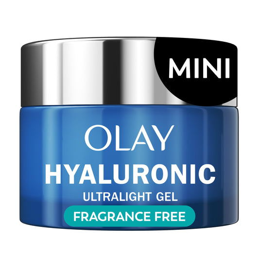 Olay Regenerist Hyaluronic and Peptide 24 gel moisturizer jar delivers fragrance-free hydration for daily use
