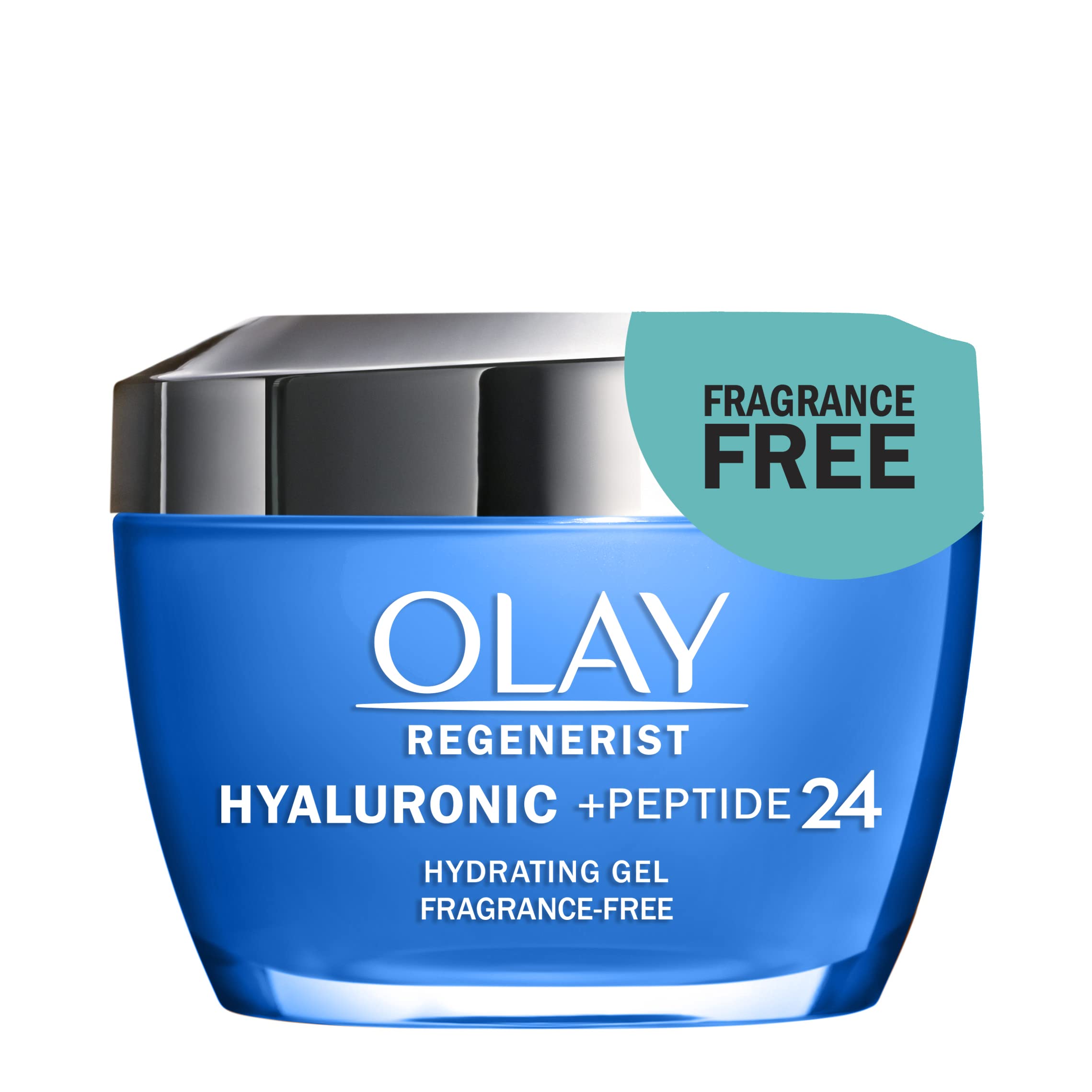 Olay Regenerist Hyaluronic Plum Refresh Ultralight Gel texture highlighting quick absorption under makeup.