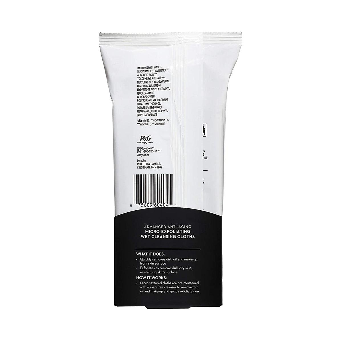 OLAY Regenerist Micro-Exfoliating Cloths 4-pack box for travel-ready cleansing and quick refresh