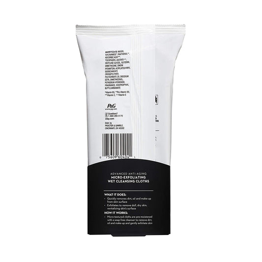 OLAY Regenerist Micro-Exfoliating Cloths 4-pack box for travel-ready cleansing and quick refresh