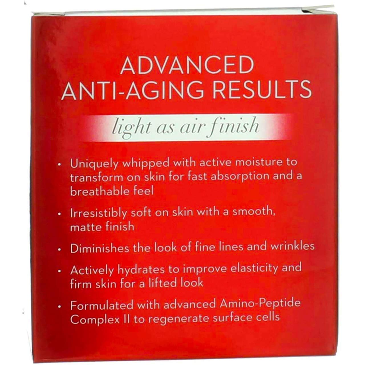 Olay Regenerist Whip SPF25 texture closeup shows airy whipped texture absorbing fast.