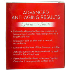 Olay Regenerist Whip SPF25 texture closeup shows airy whipped texture absorbing fast.