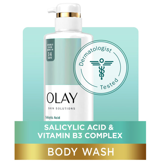 Olay Skin Solutions bottle pump-dispense with foamy lather for cleansing.
