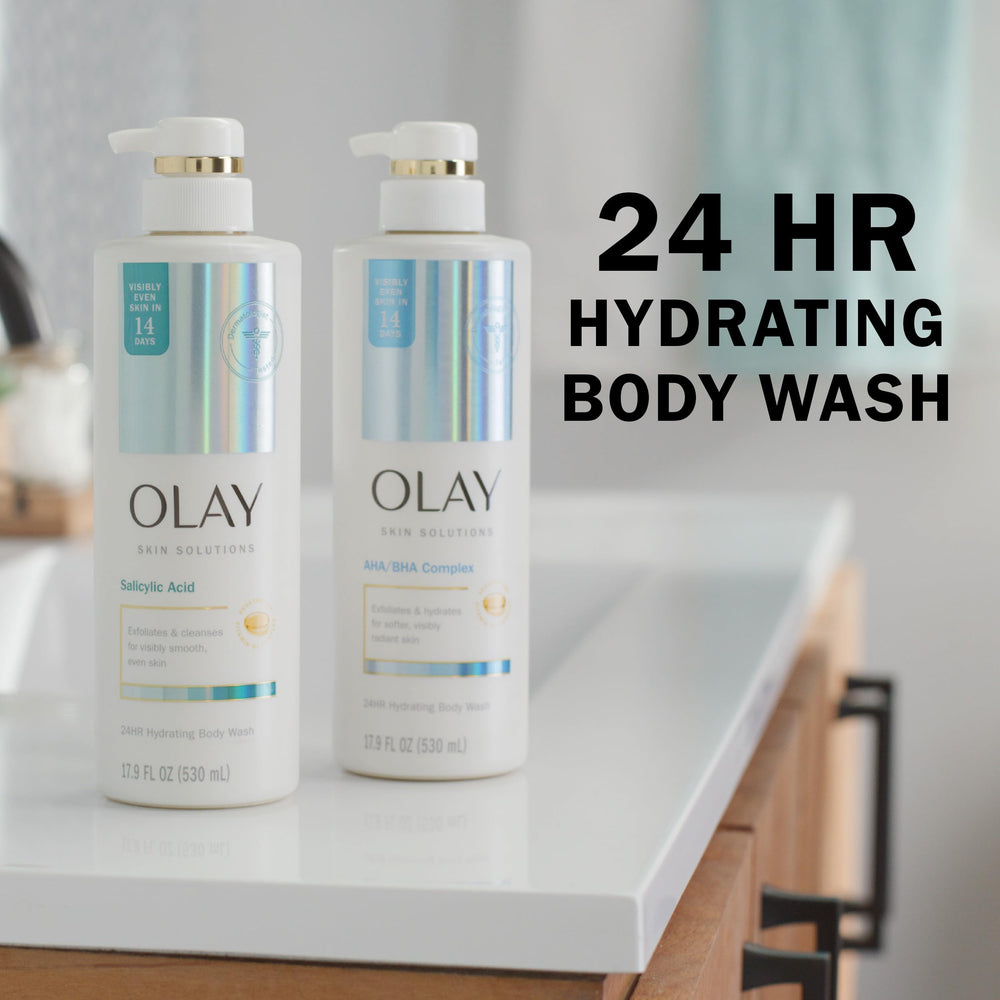 No phthalates or silicones note on Olay Skin Solutions packaging.