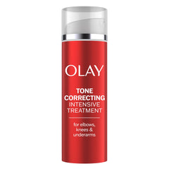 Olay Tone Correcting Cream bottle for targeted elbow, knee, and underarm care.