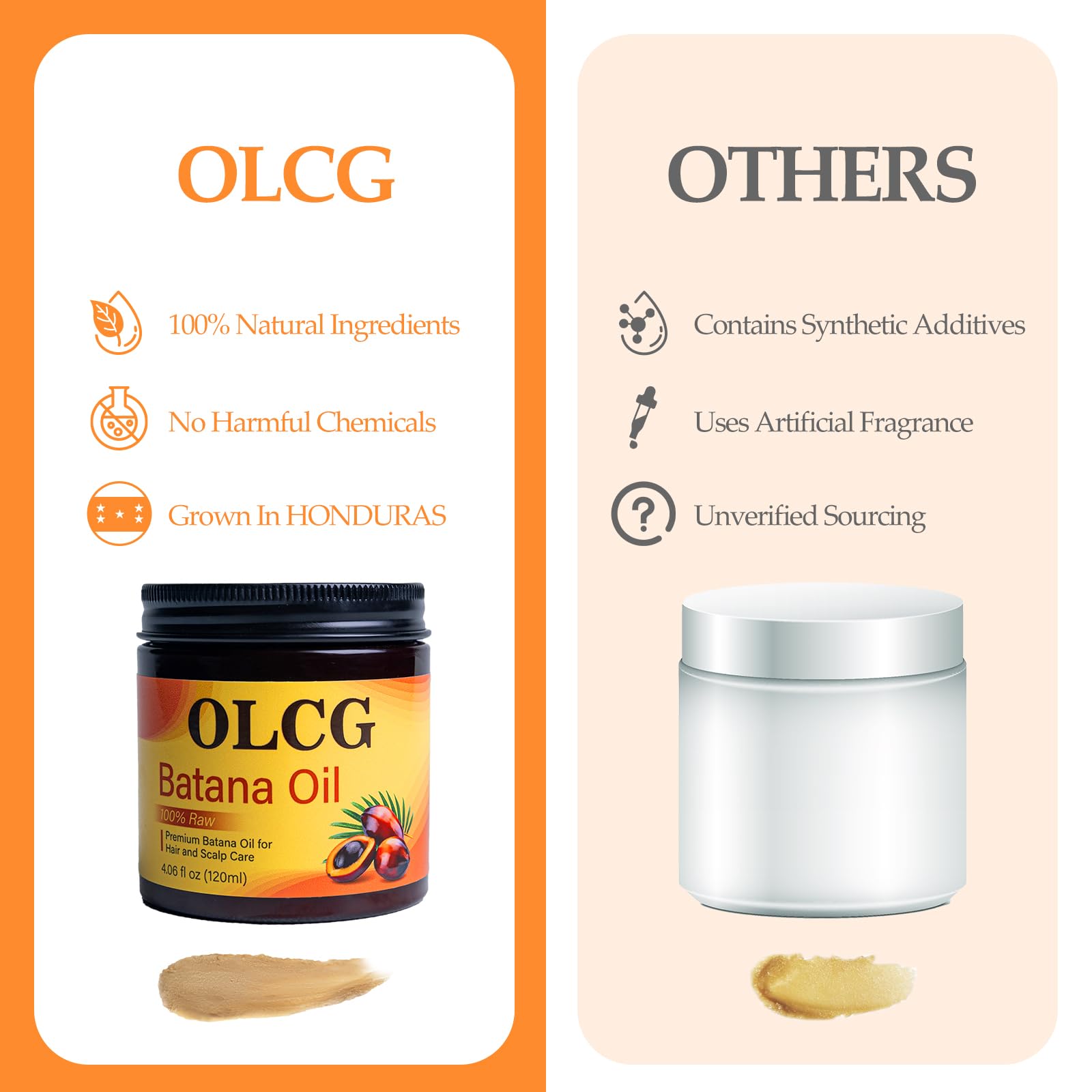OLCG Batana oil paste jar with natural ingredients