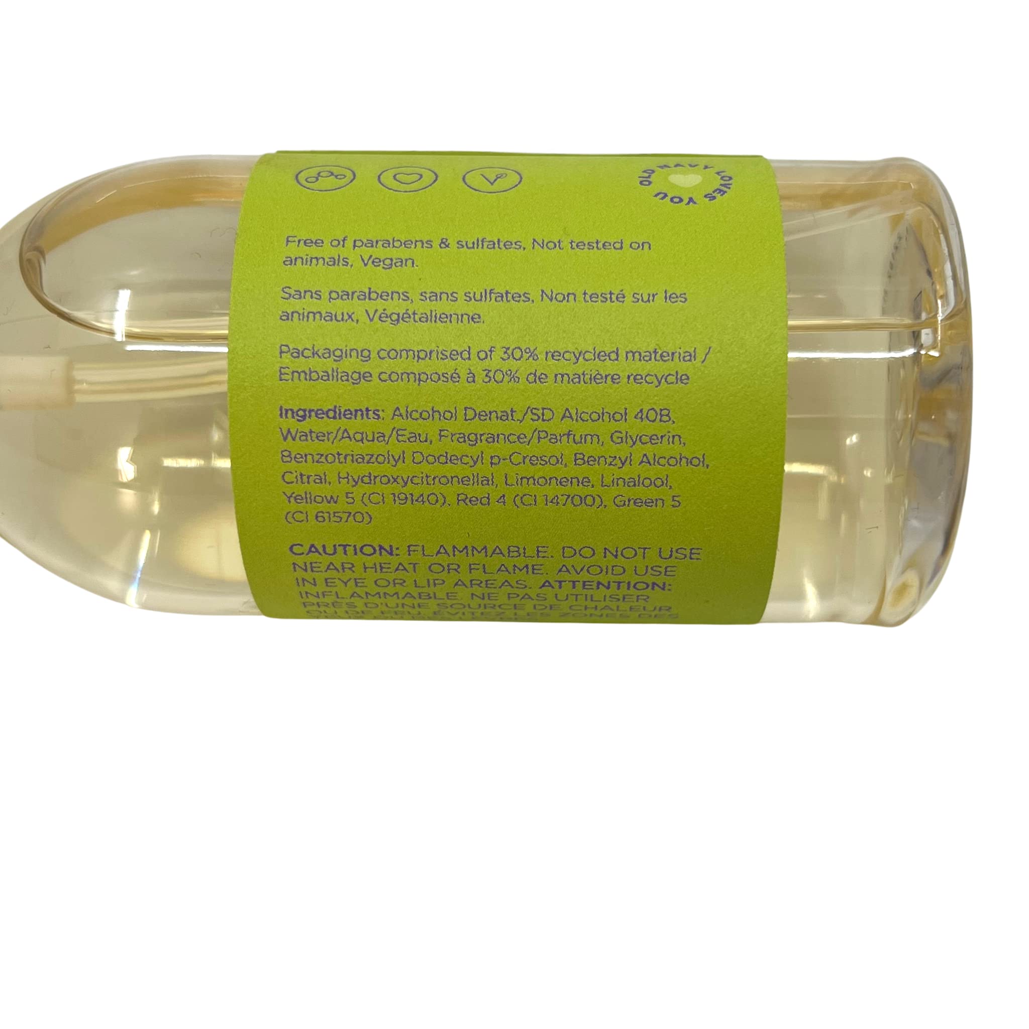 Old Navy Kindred Goods Golden Pear & Woods mist highlights pear and wood aroma for everyday wear.