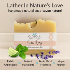 Old Soul Spa Day Soap four-bar-set image highlights quantity and sharing potential.