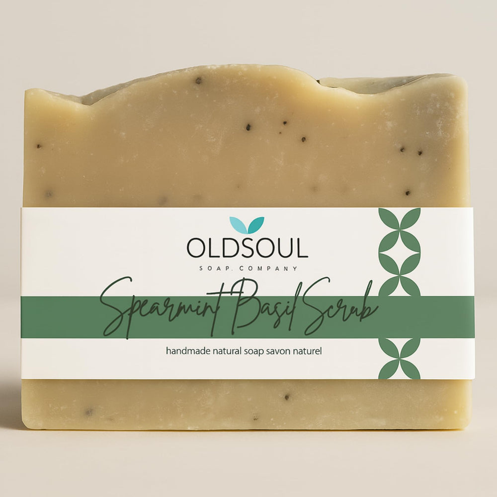Old Soul Soap Company spearmint basil scrub bar morning routine vibe
