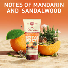 Old Spice 24/7 freshness with Mandarin + Sandalwood aroma.