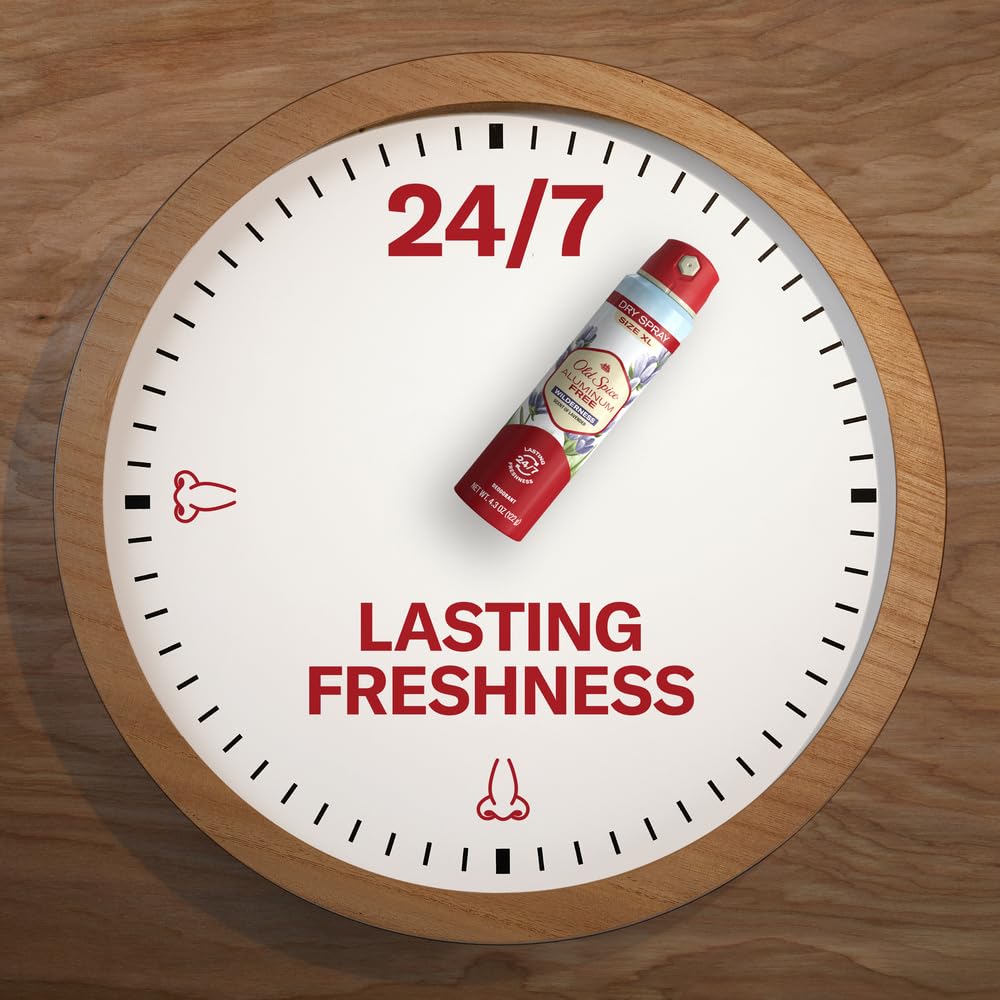 Old Spice aluminum-free dry spray pack-3 image emphasizing value and coverage