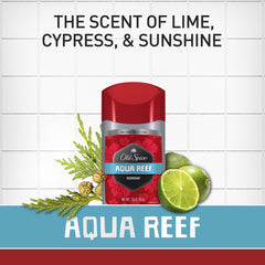 Old Spice Aqua Reef deodorant being applied for daily freshness