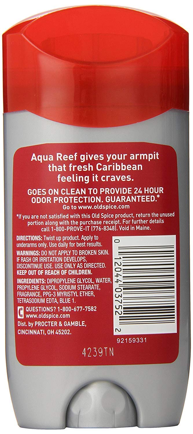 Old Spice Aqua Reef six-pack packaging front with product name