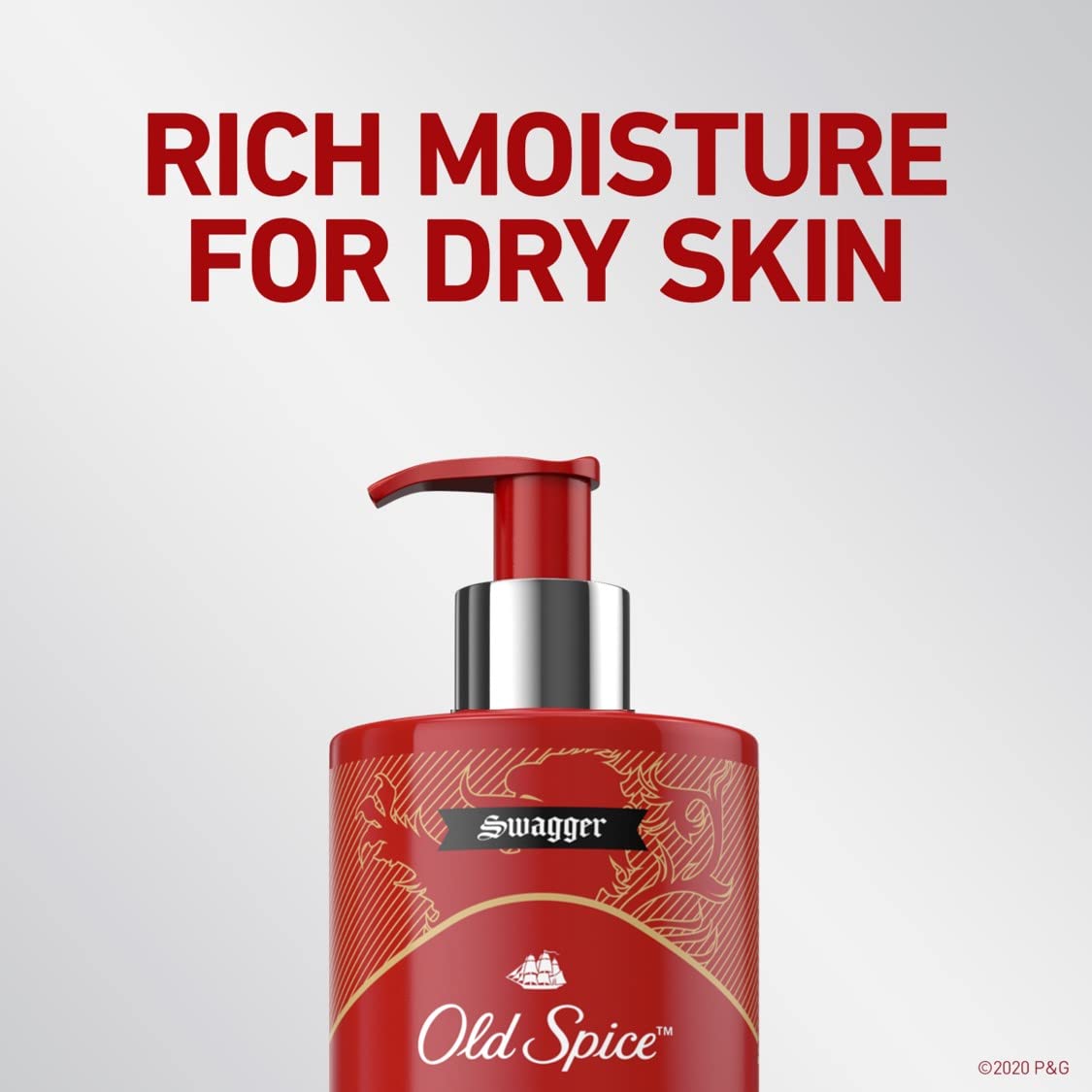 Old Spice Argon Oil infusion graphic signaling nourishing daily moisture