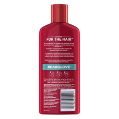 Old Spice Bearglove bottle back label with long-lasting scent notes