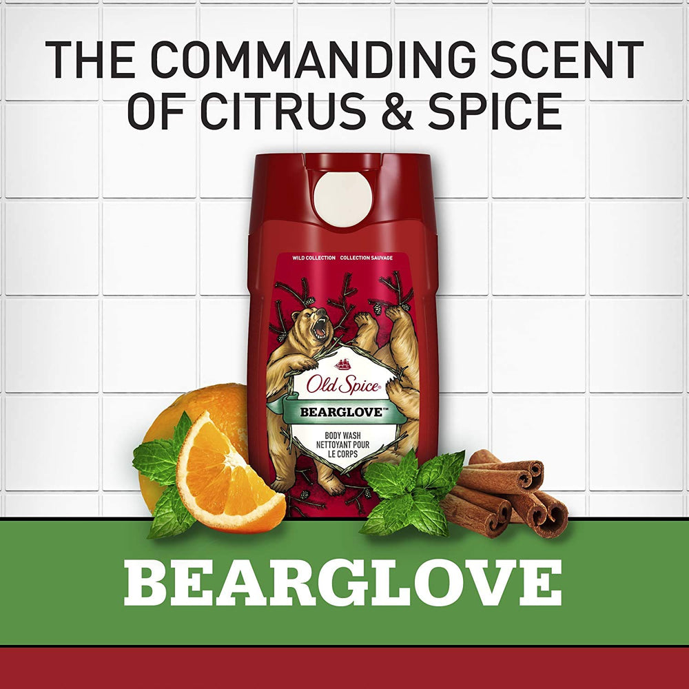 Back label view on Bearglove bottle with clean design.