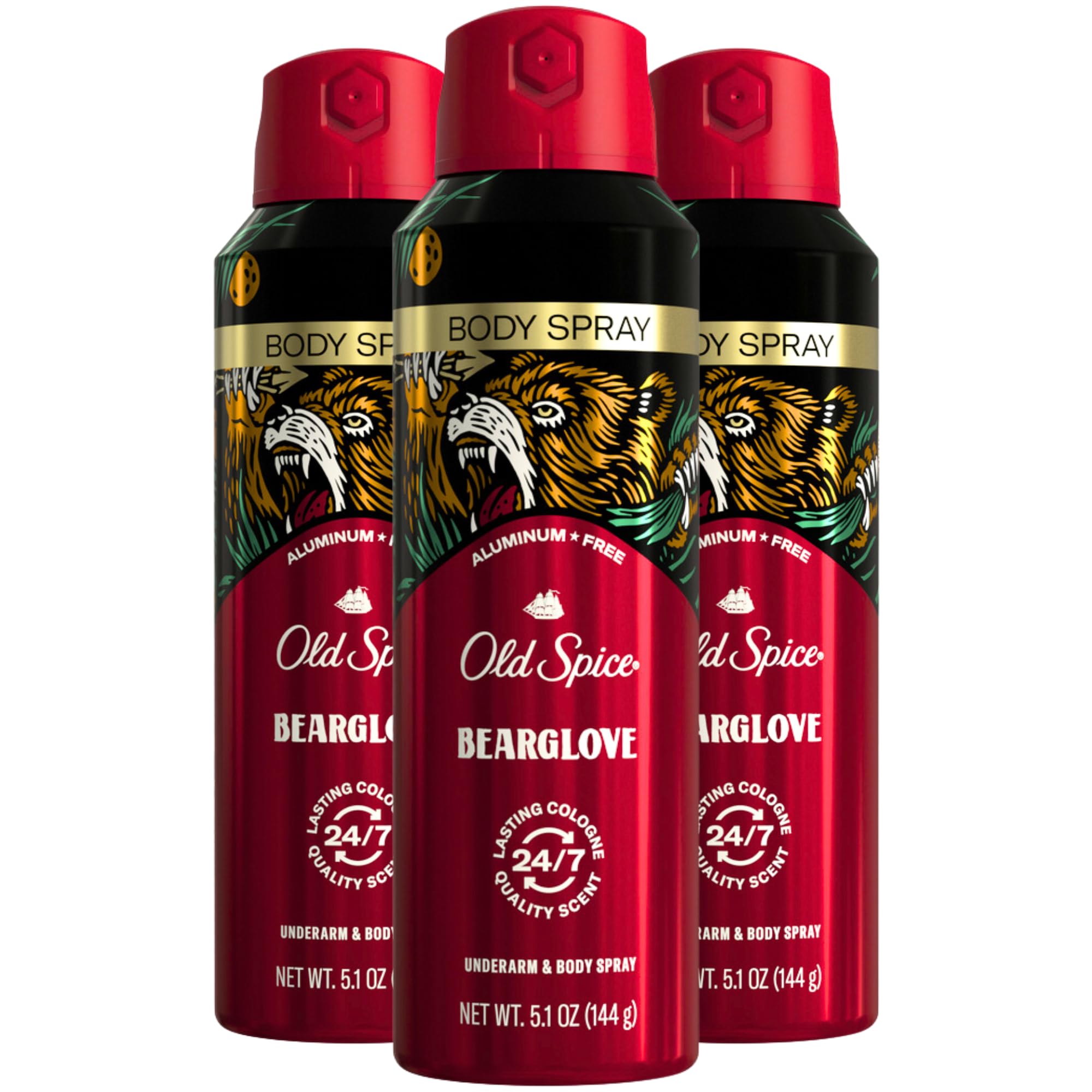 Old Spice Bearglove bottle front for everyday freshness.