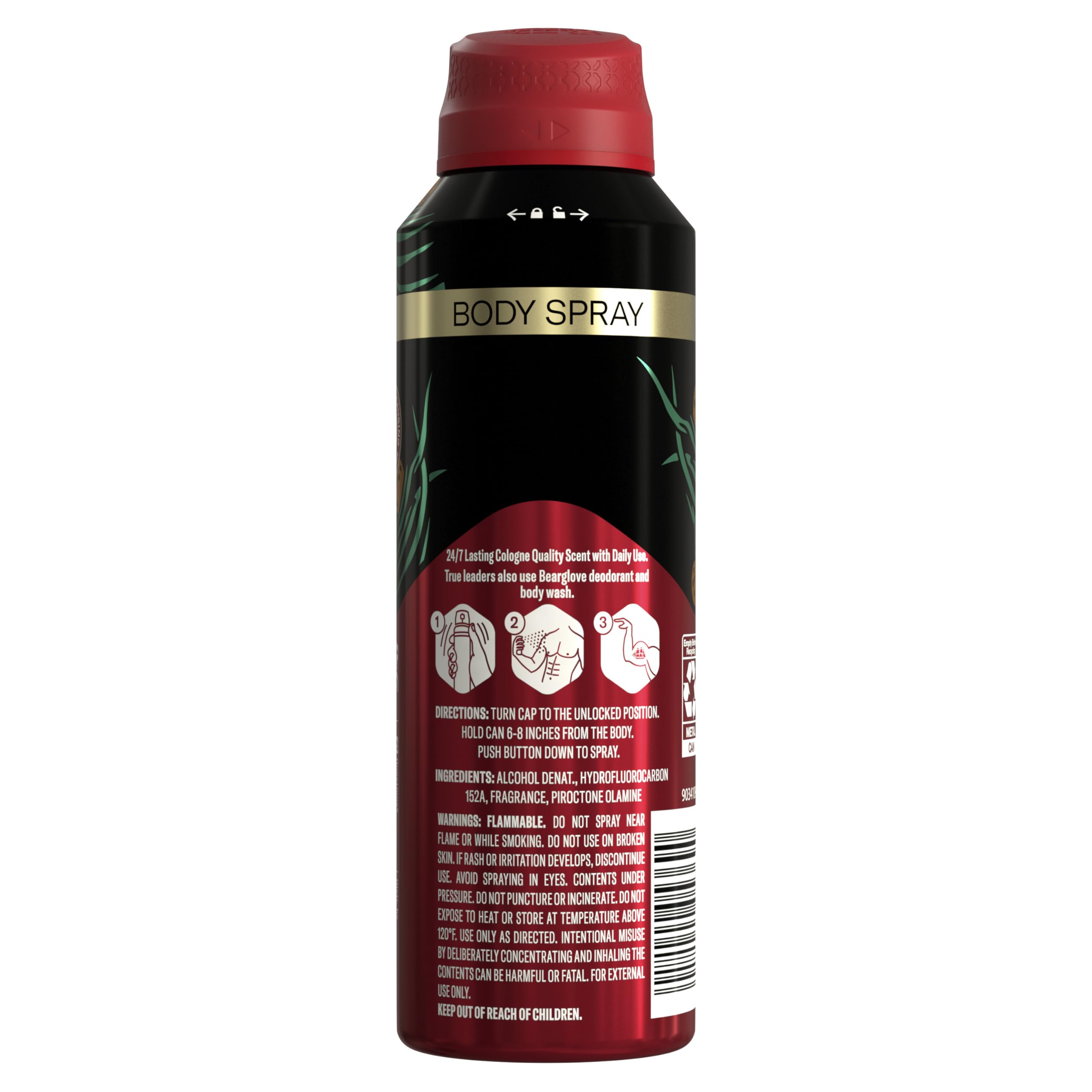 Bearglove spray on hands enables quick daily refresh.