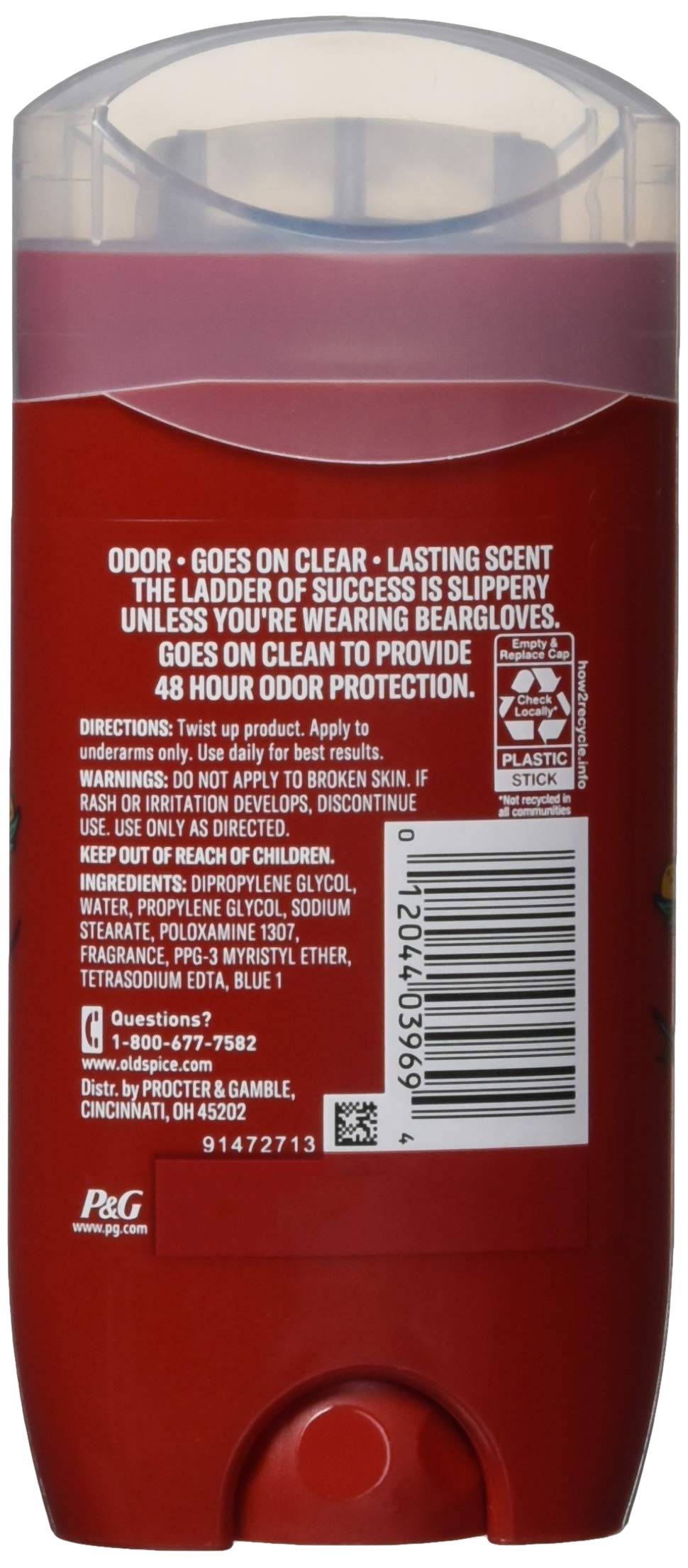Old Spice Bearglove deodorant stick unboxed for everyday application.