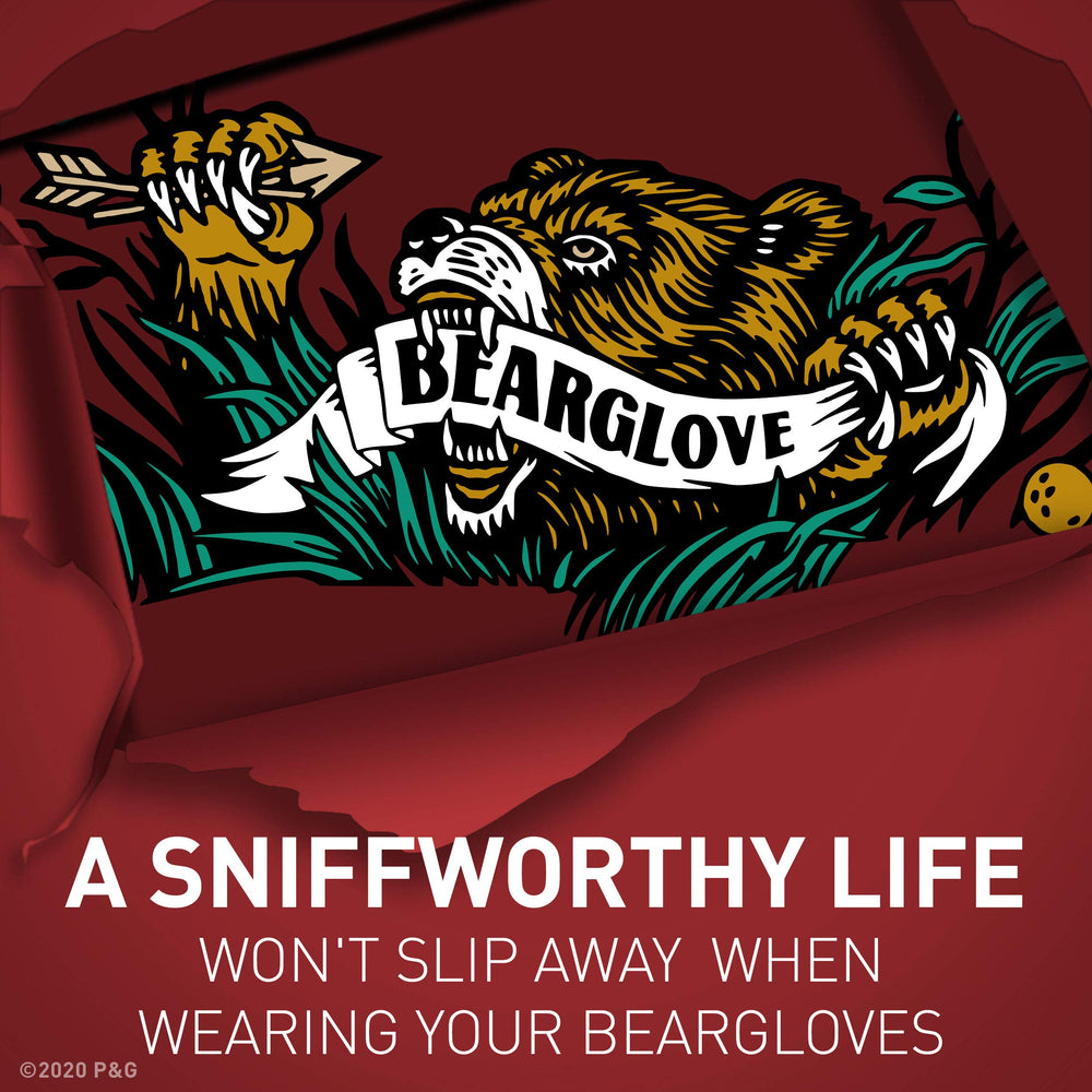 Old Spice Bearglove packaged box for easy storage at home or gym.