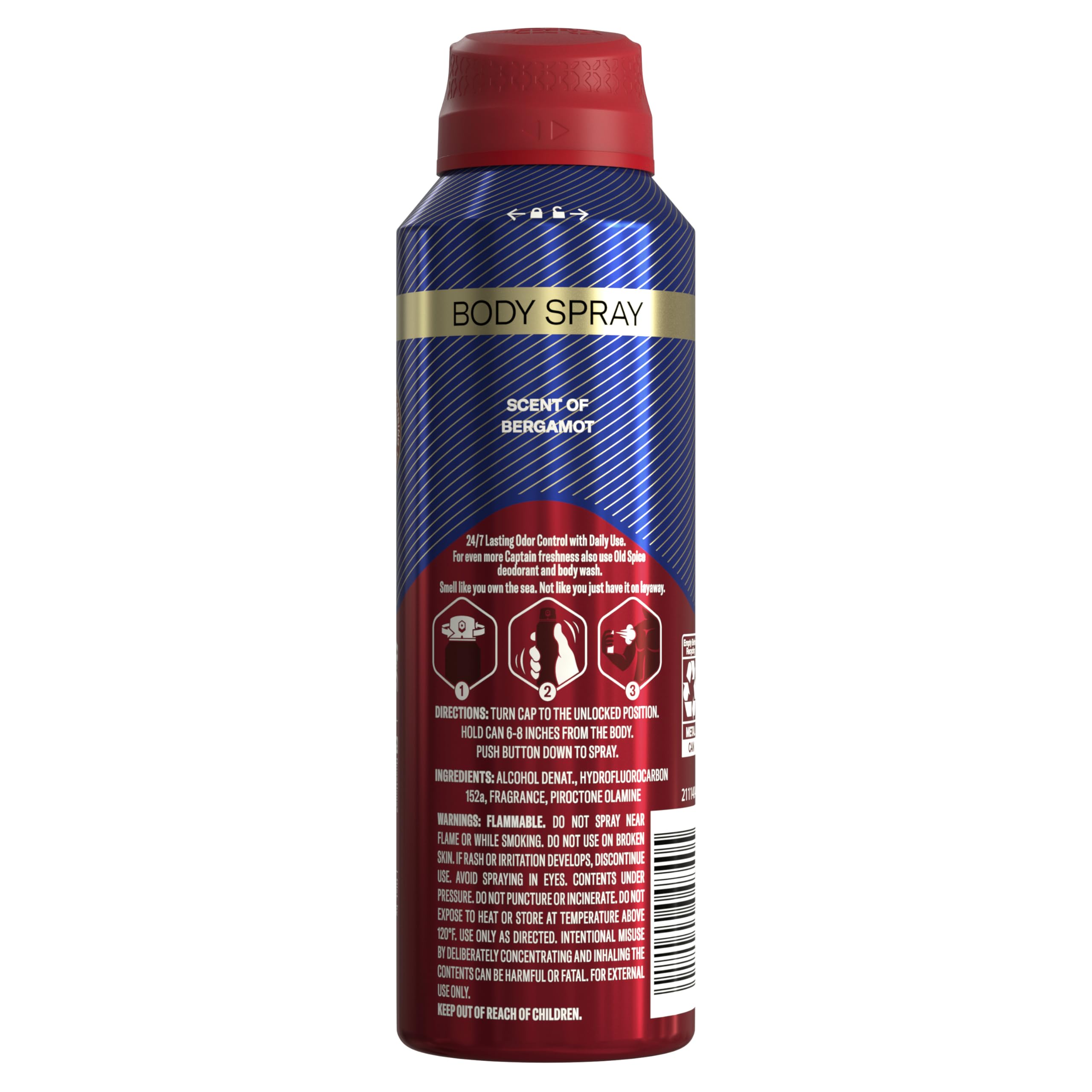 Old Spice Captain 3-pack display, value-packed grooming essential.