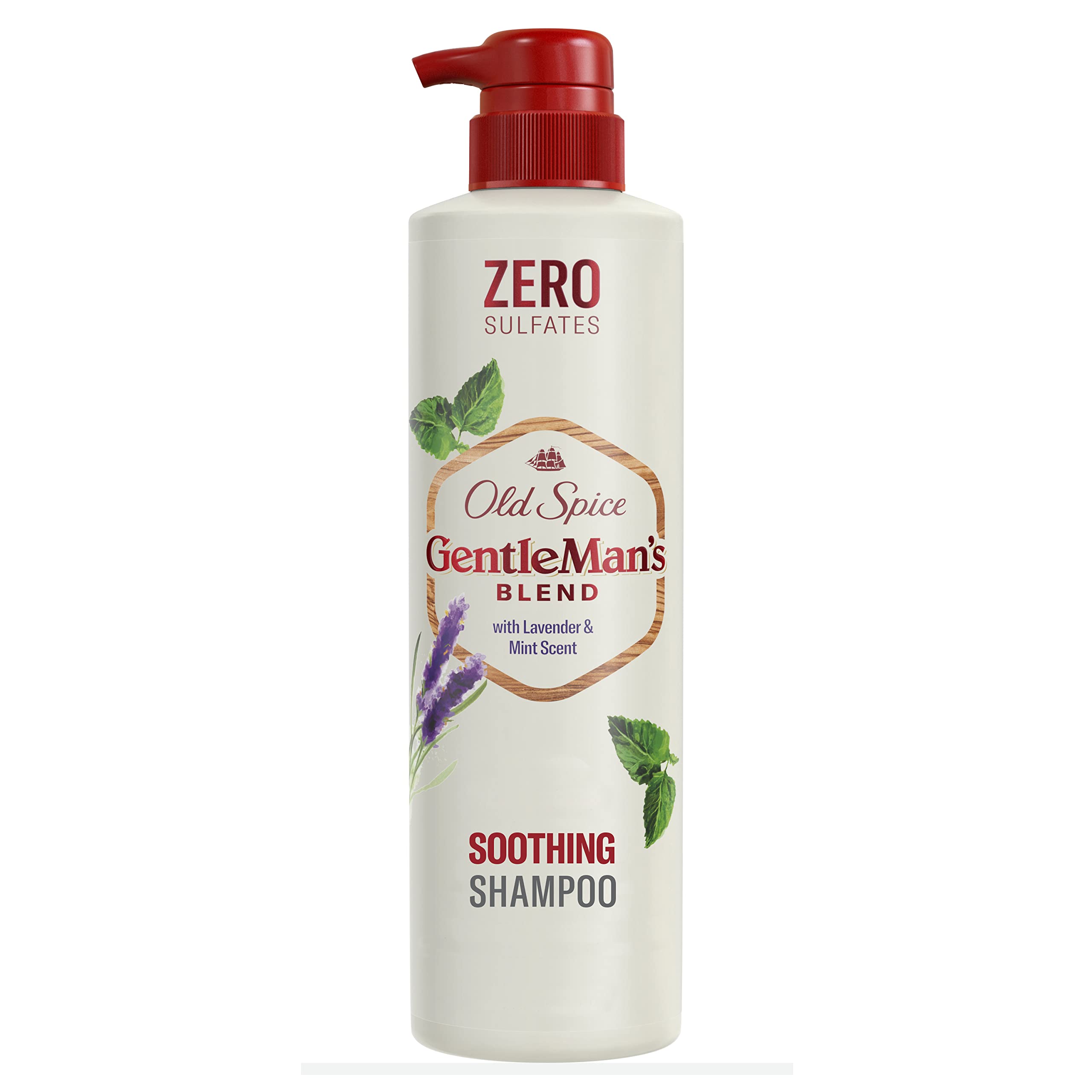 Old Spice Caseeto Gentlemans Blend shampoo bottle with lavender-mint scent for refreshing cleanse
