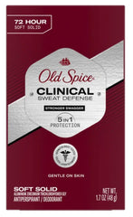 Old Spice Clinical Sweat Defense soft solid bottle close-up showing smooth application.