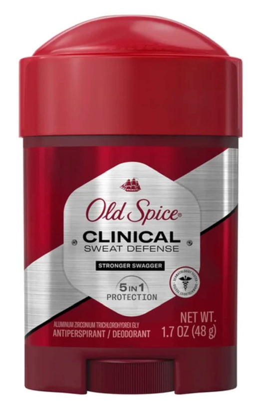 Old Spice Sweat Defense packaging display highlighting 72-hour protection.
