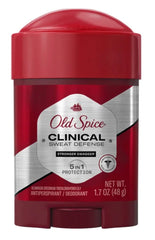 Old Spice Sweat Defense packaging display highlighting 72-hour protection.
